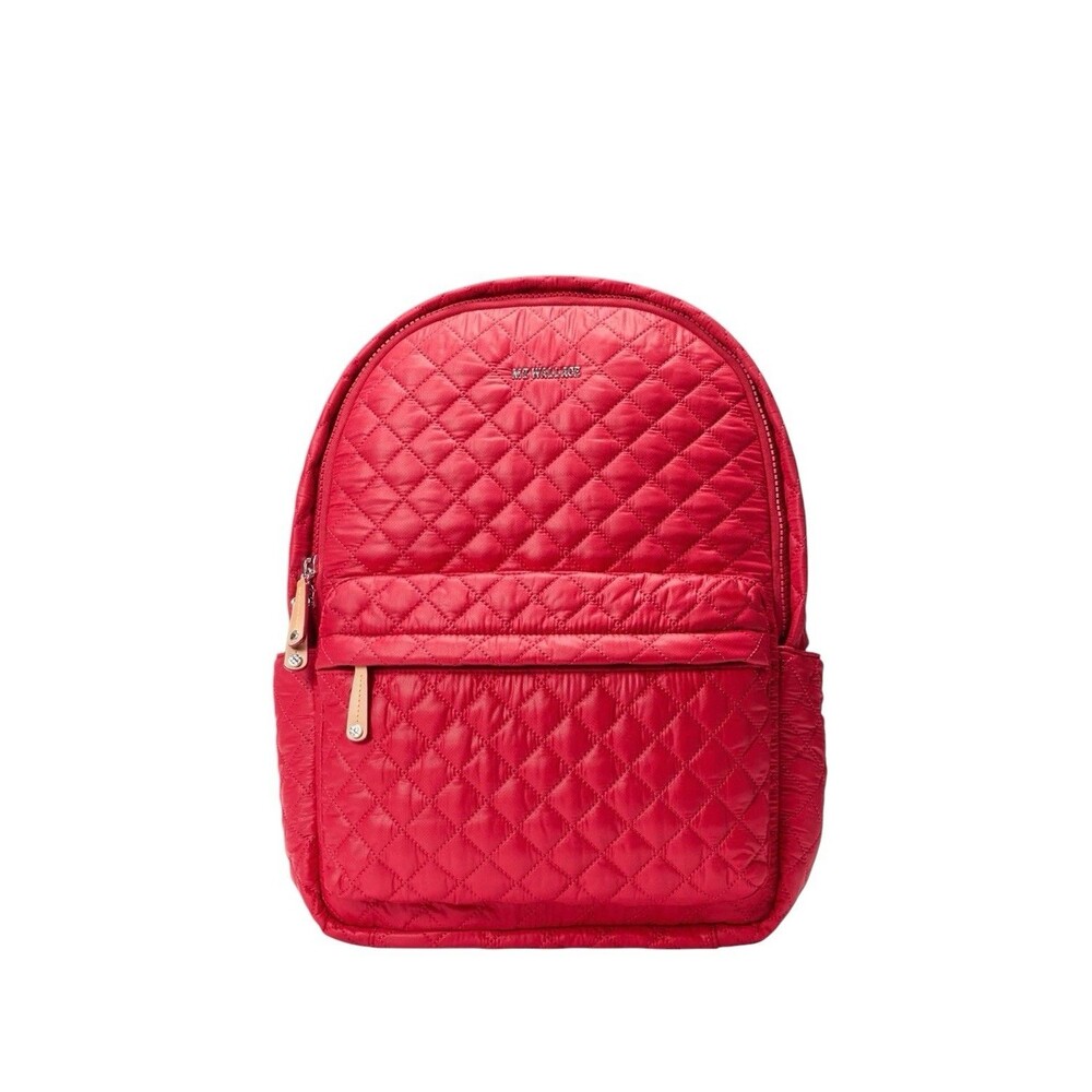 NWOT MZ Wallace Red Apple Metro Backpack Quilted W/Pouch Travel, Gym, School
